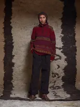 ストライプデザインデニムパンツ【オリジナル・ストレートフィット・快適コットン・カジュアル】