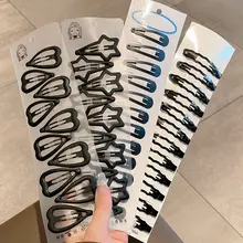 シンプルな黒色ヘアクリップ【前髪用・サイド用・大人向け】