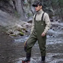 361° 防水耐磨な男性用フィッシングウェア【サロペットタイプ・厚手・全身】