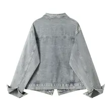 デニムジャケット レディース アメカジ ヴィンテージ ゆったり 着回し 上品 カジュアル 春秋「XinmonLee」