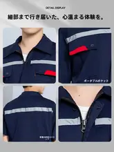 中国石化ロゴ入り作業服【夏用・男女兼用・防静電】（セットアップ対応）