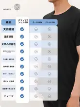 アウトドア用半袖スポーツTシャツ【男女兼用・丸首・ウール素材・長袖】
