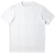210g メンズ・レディース用 無地ショートスリーブTシャツ【コットン・ラウンドネック・ホワイト】