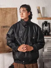 春用 本革ライダーズジャケット【メンズ・スタンドカラー・ヒップホップスタイル】