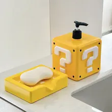 ユニークなクエスチョンマークデザインの石鹸ボックス【洗面所・可愛い分離ボトル・デスクトップ装飾】