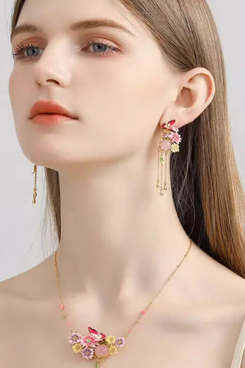 ジュエリー モネの庭シリーズ アクセサリーセット【リング・ネックレス・ブレスレット・イヤリング】（セットアップ対応）