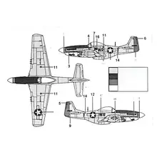 P51D野馬戦闘機【プラモデル・組み立て式・詳細設計】