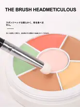 多機能ダブルエンドコンシーラーブラシ【円形スポンジ・目元の黒クマや涙袋用】