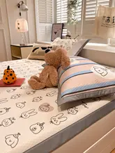 子供用カートンデザイン冷感マット【洗える・夏用・アイスシルク・紐付き】（セットアップ対応）
