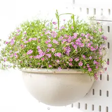 壁掛け吊り鉢【創造的な陶器風・厚手プラスチック製・観葉植物用】