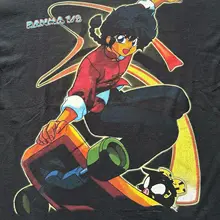 ユニセックス カートゥーン アニメプリント Tシャツ【ストリートカジュアル・重厚なコットン・短袖】