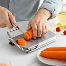 ステンレス製チーズスライサー【目盛り付き・ハムカッター・バター分割器】