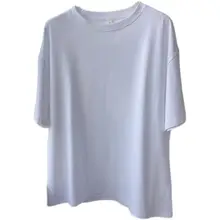 極上の柔らかさのコットン製ホワイトTシャツ【レディース・薄手・ショートスリーブ・カジュアル】