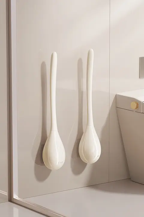 便利な壁掛けトイレブラシ【死角なし・浴室用・高級感】