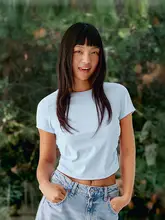夏用女性用短袖Tシャツ【吸湿速乾・クール感・スリムフィット・フロントプリーツ】