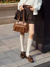 デザイン感のある二重プリーツスカート【春用・ウエストリブ・シルエット美人】（セットアップ対応）