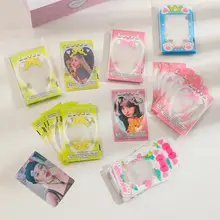 Hisocute オリジナル透明カード保護ケース【星柄・ハートデザイン・3インチ用】