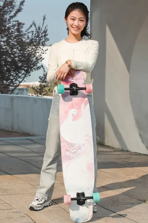 逆山星木製ロングボード【プロフェッショナル・ダンスボード・初心者向け】