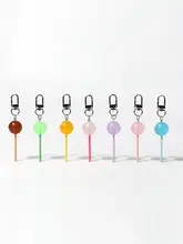 マカロンデザインのキーホルダー【個性的な飾り付き】