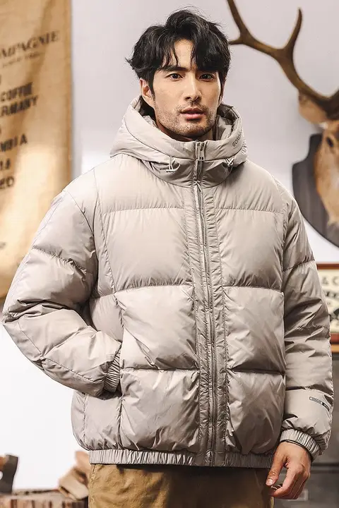 90%ダックダウンフード付き ダウンコート冬潮ブランド