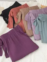 女性用 大きいサイズのストレートカット五分丈パンツ【夏用・フィット・薄手・カジュアル】