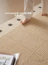 フランス風クリームカラーラグ【リビング用・洗える・お手入れ簡単】（セットアップ対応）