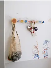 可愛い星球デザインの壁掛けハンガー【穴あけ不要・子供部屋用】