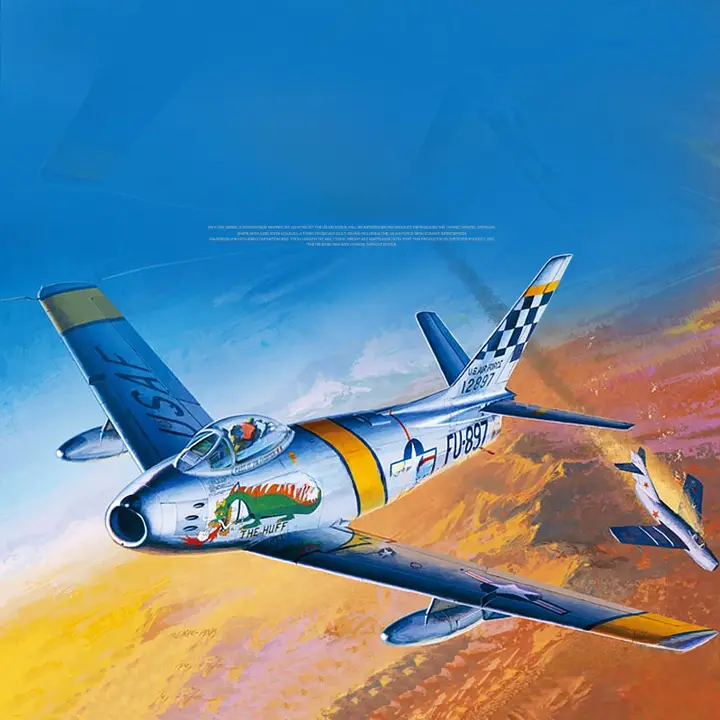 模型 飛行機【組み立て式・F86F戦闘機・朝鮮戦争再現】
