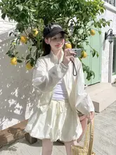 夏季リゾートコーデに最適！軽量UVカットジャケット【カジュアル・小型サイズ・フレアスカート付き】（セットアップ対応）