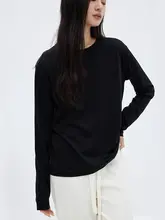 高密度15.5μmゴールドウール使用 丸首Tシャツ【洗濯機対応・毛玉防止・リバーシブル】