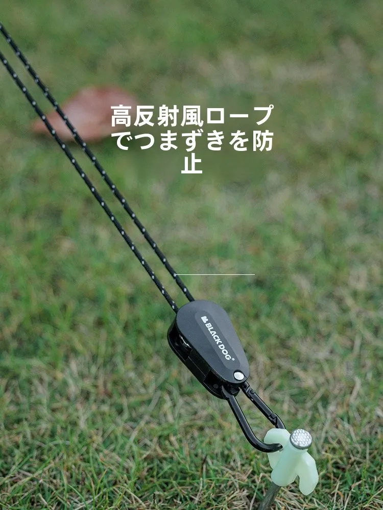 black dog 屋外用フィッティング調整器：天幕・テント用風紐調整の実用性と設置精度