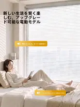 穴あけ不要の電動シェードカーテン【柔らかい生地・遮光機能・オフィス・浴室・リビング・寝室用】