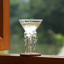 クラゲカクテルグラス タコグラス ジュース飲料 冷たい飲み物 ミルクセーキ シェイブアイス ガラス製 創造的