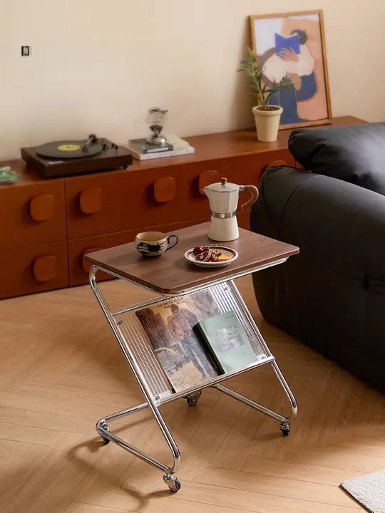 Lin's Home レトロ ちゃぶだい 可動式コーヒーテーブル