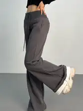 極上の柔らかさのロークラウンドフレアパンツ【裏起毛・デザイン・ワイドレッグ・ロング丈】（セットアップ対応）