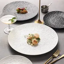 創造的なデザインのプラスチック製ダイニングプレート【牛ステーキ・パスタ・和風スタイル】