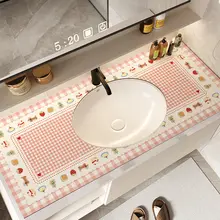 洗面所用 吸水マット【キッチン・スリップ防止・シリカゲル製】