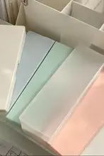 半透明マット仕上げの多機能文具ケース【二面デザイン・マカロンカラー・学生用】