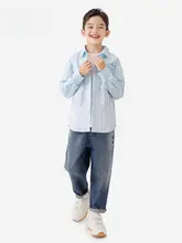 男児用デニムパンツ【春秋用・柔らかな肌触り・レトロデザイン・カジュアル】