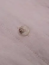 秋用レディース漢服スタイルのオリジナルカジュアル長袖シャツ【蓮根色・ワイドパンツ】（セットアップ対応）