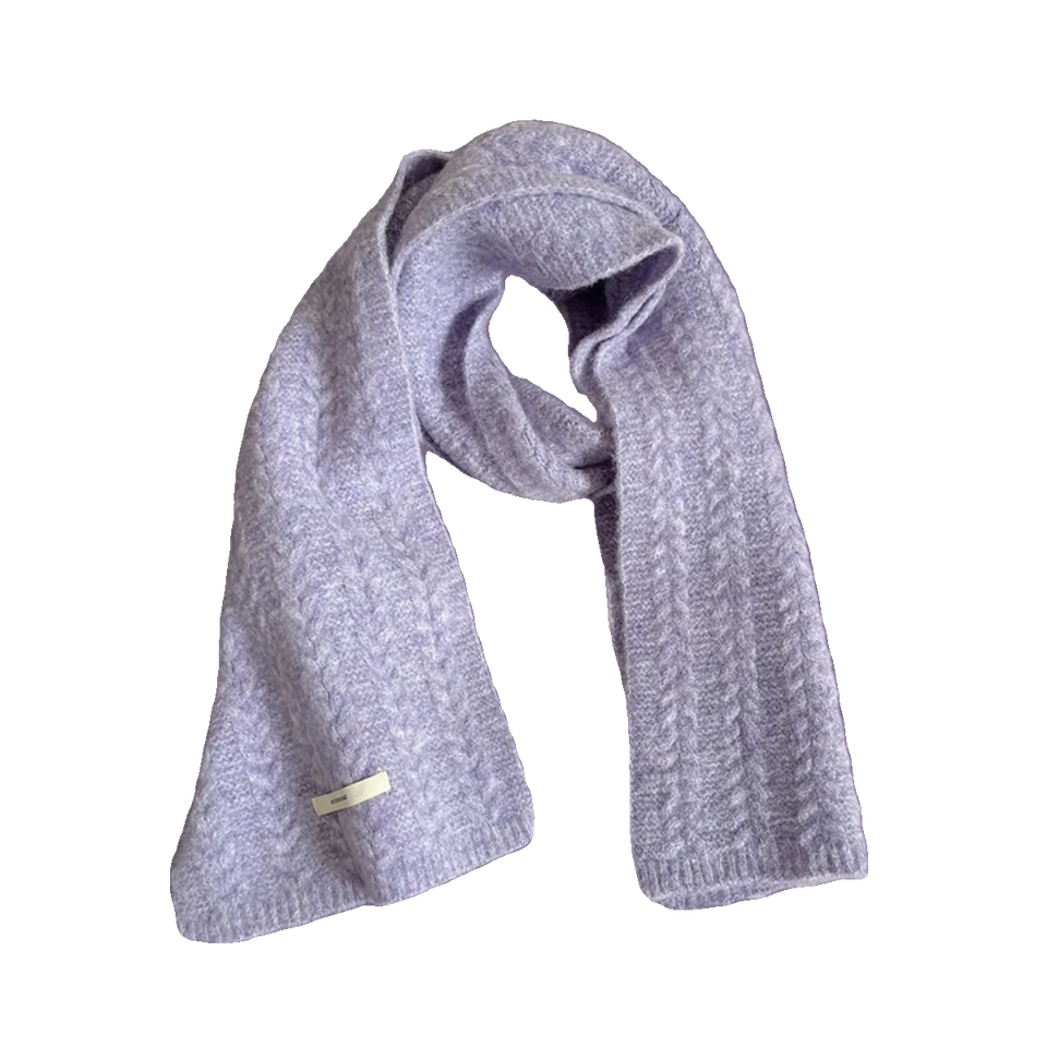 紫色の秋冬用学生向けマルチストール【保温・防風・韓国風】
