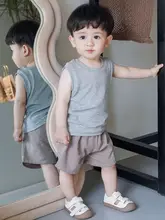 子供用 夏用タンクトップ【男女兼用・アイスシルク・無地・スリーブレス・薄手】