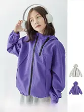ウインドブレーダー キッズ ガールズ 撥水加工 フード付き 斜めファスナー アウトドア 秋冬「KC.CHILD」