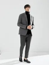 JSSD HOMME メンズストレートカジュアルパンツ【厚手・秋冬用・スリムフィット】