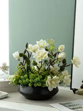 ホワイトオーキッド風造花【リビング・ダイニング・テレビ台用・インテリア装飾用】