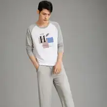 メンズ長袖パジャマ【春秋用・薄手・ルームウェア・外出可能】（セットアップ対応）