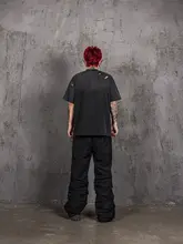Tシャツ メンズ ダメージ加工 ヴィンテージ加工 カットオフ グランジ ダストブラック「UNDERWATER S1 K.I.A.」