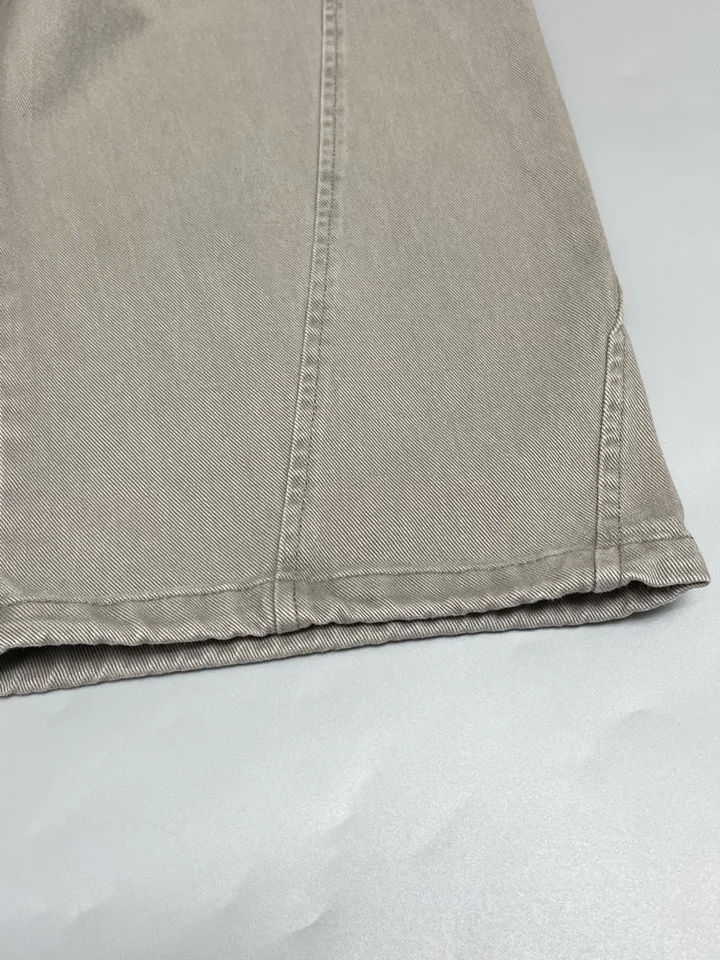 春秋向けシンプル水洗い加工のジョイントイージーパンツ【ウエストゴム・ストレートシルエット】（セットアップ対応）