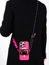 スマホケース 鏡面 ミラー 猫 かわいい 斜め掛けストラップ 背面クリップ iPhone Android 対応