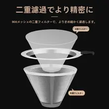 304ステンレス製コーヒーフィルター【ハンドドリップ用・超細目・ペーパーレス】